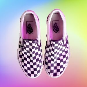 VANS SLIP ON CHECKERED SKATE SHOES